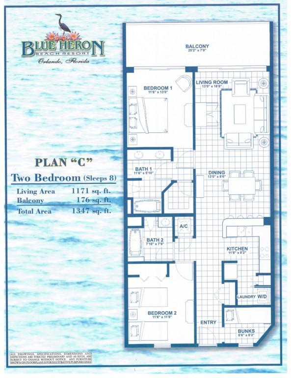 Blue Heron Beach Resort - Two Bedroom 21404 Orlando Eksteriør bilde